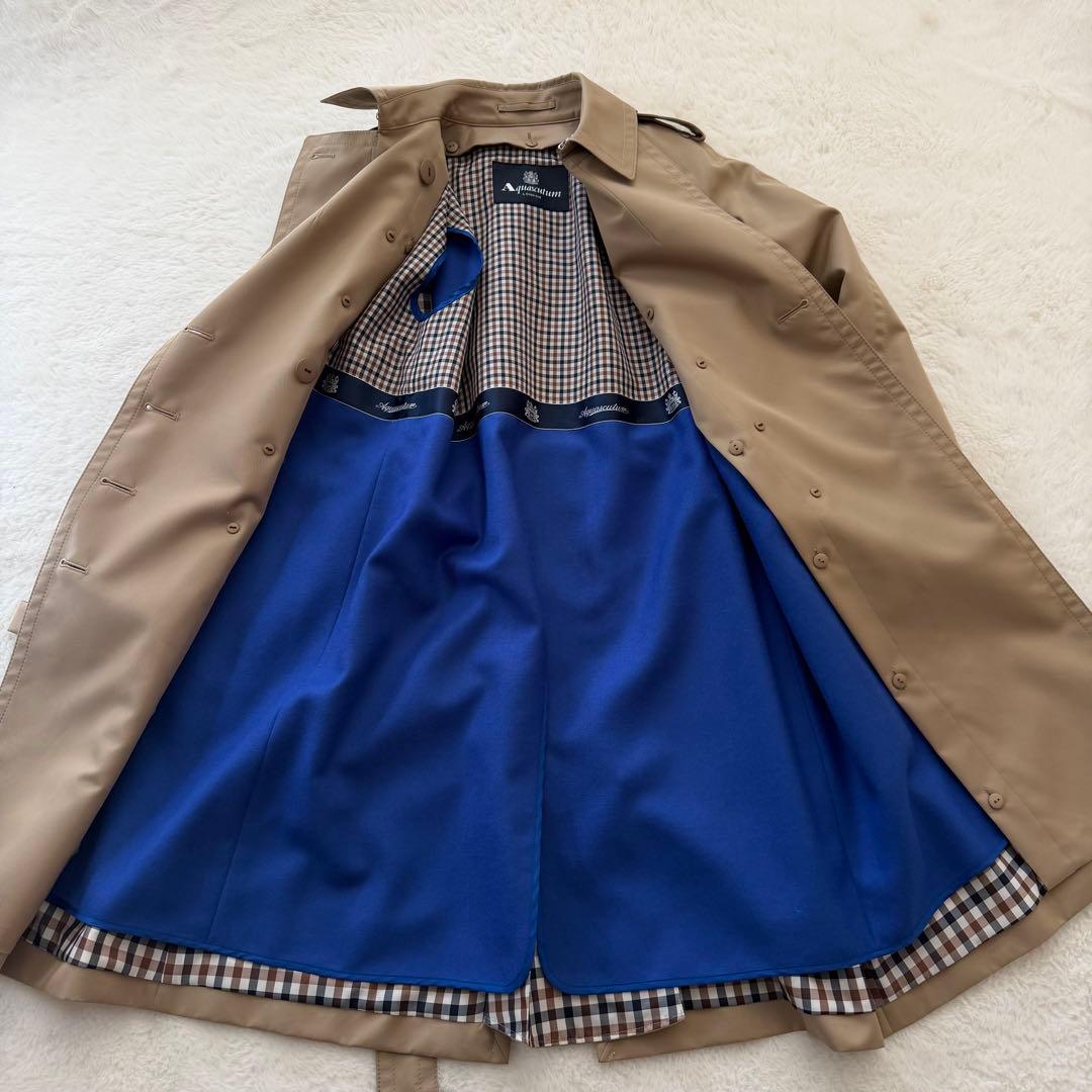 極美品　アクアスキュータム　トレンチコート　ライナー付き　ベージュ　サイズ4