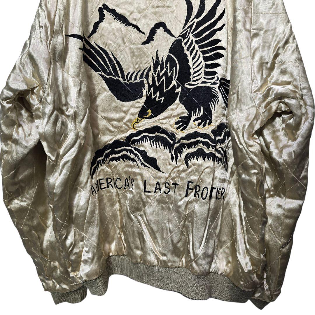 【刺繍虎 和柄】クロップドヘッズ 別珍 スカジャン XL