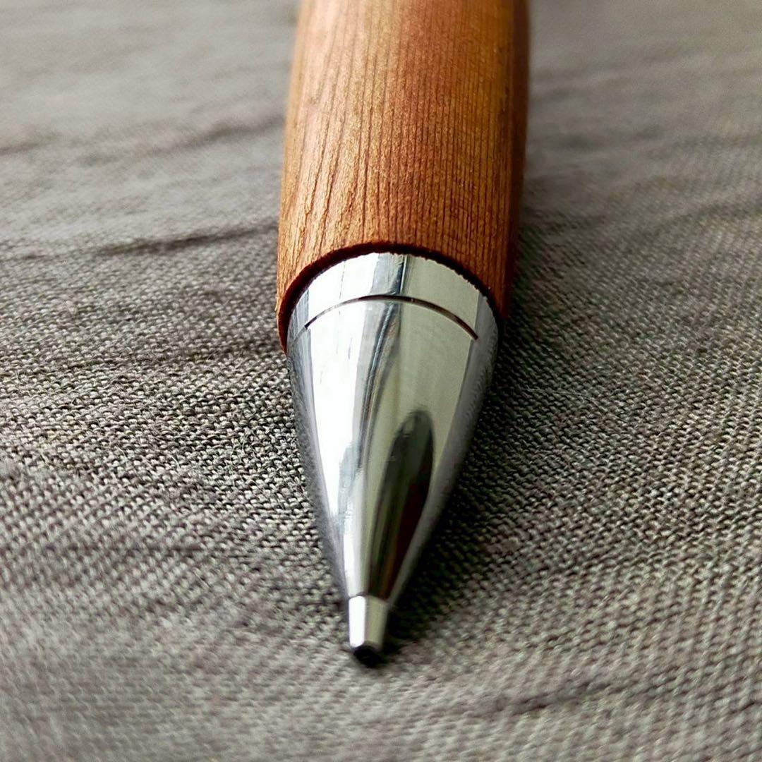 伊勢神宮　御山杉　ハンドメイド　木軸シャープペン　0.5mm　天然木　シルバー