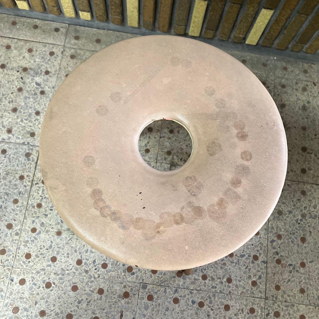 A2 昭和レトロ 天童木工 リングスツール 丸スツール 4本脚 木製椅子 古家具