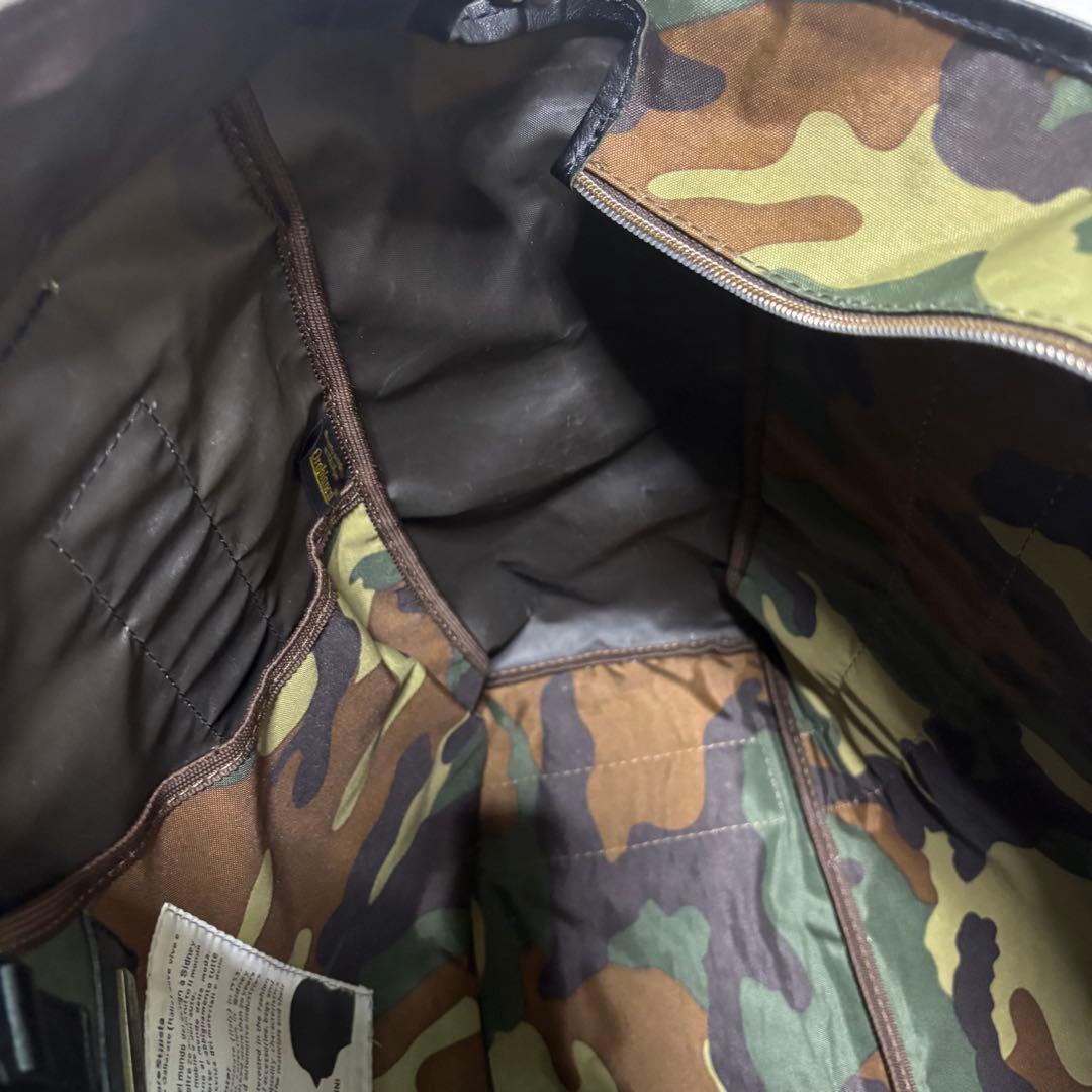 【希少】Orobianco ナイロン×レザー　カモフラ トートバッグ　大容量