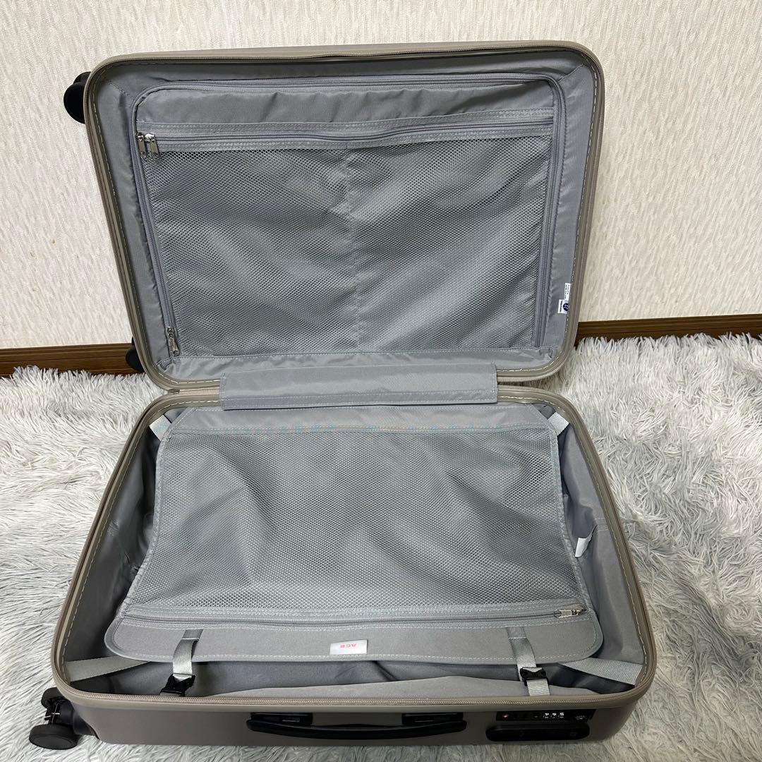 ACE/エース スーツケースTSAロック キャリーケース シャンパングレー　旅行