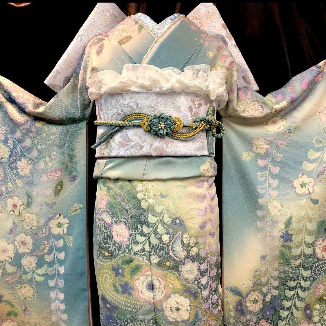 辻ヶ花振袖 1式セット 草履バッグ付き