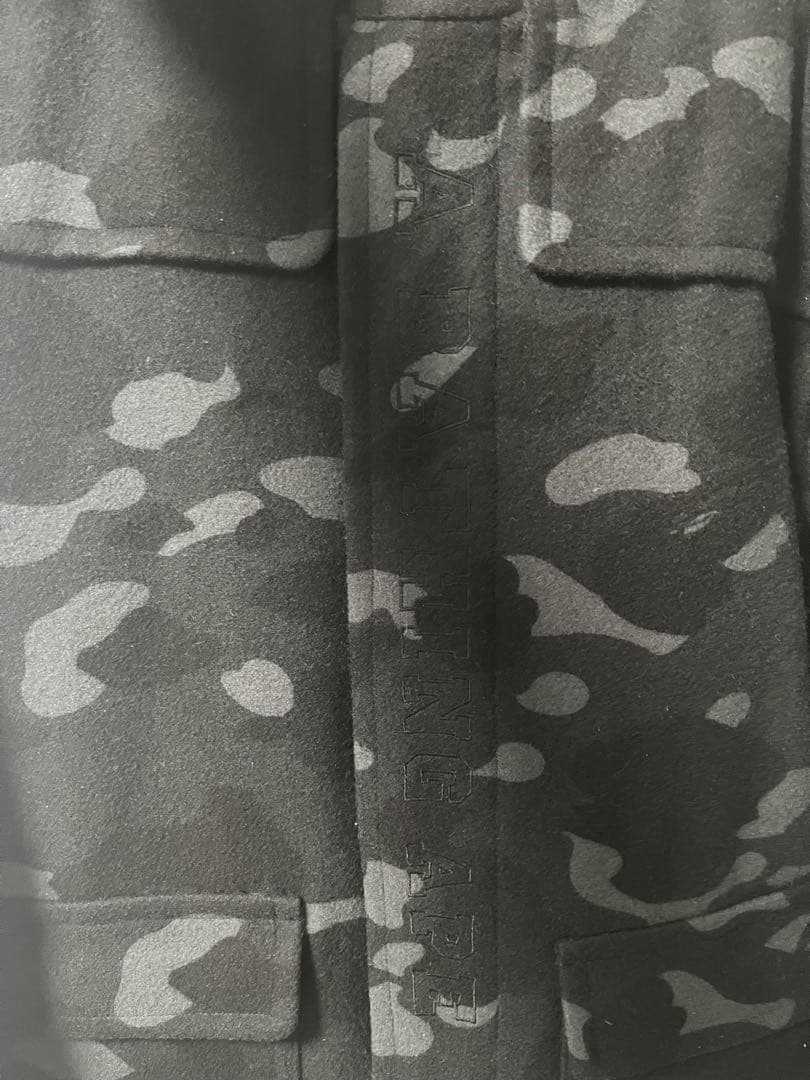 値下【美品】A Bathing Ape ダッフルコート XL ブラック迷彩