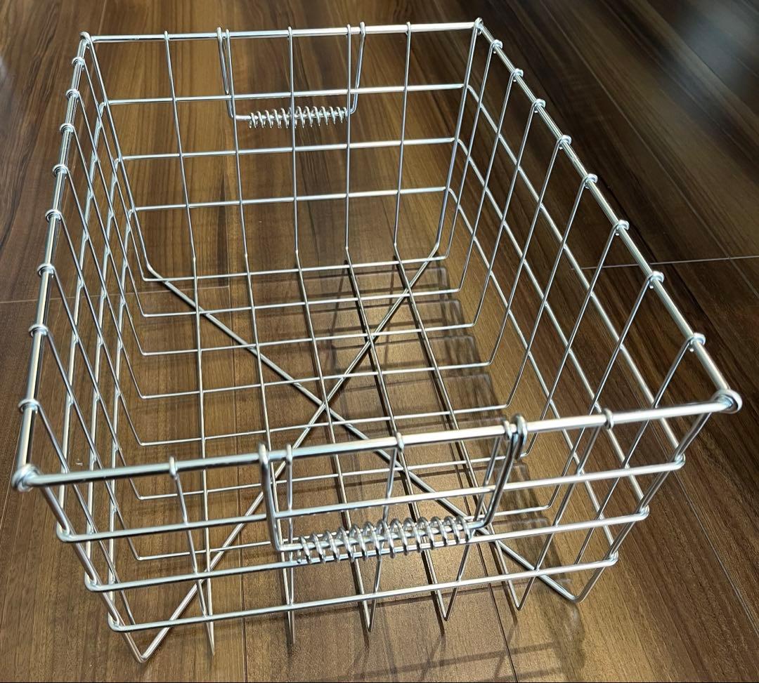 メタルワイヤー収納バスケット 3個セット　丸山ステンレス