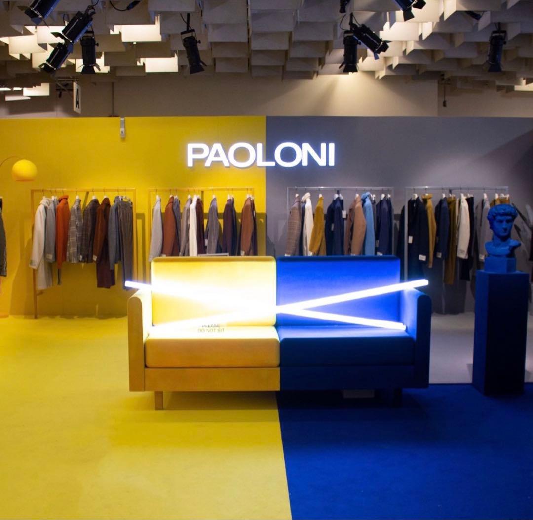 16.5万円　パオローニ　PAOLONI ダブル　チェスターロングコート