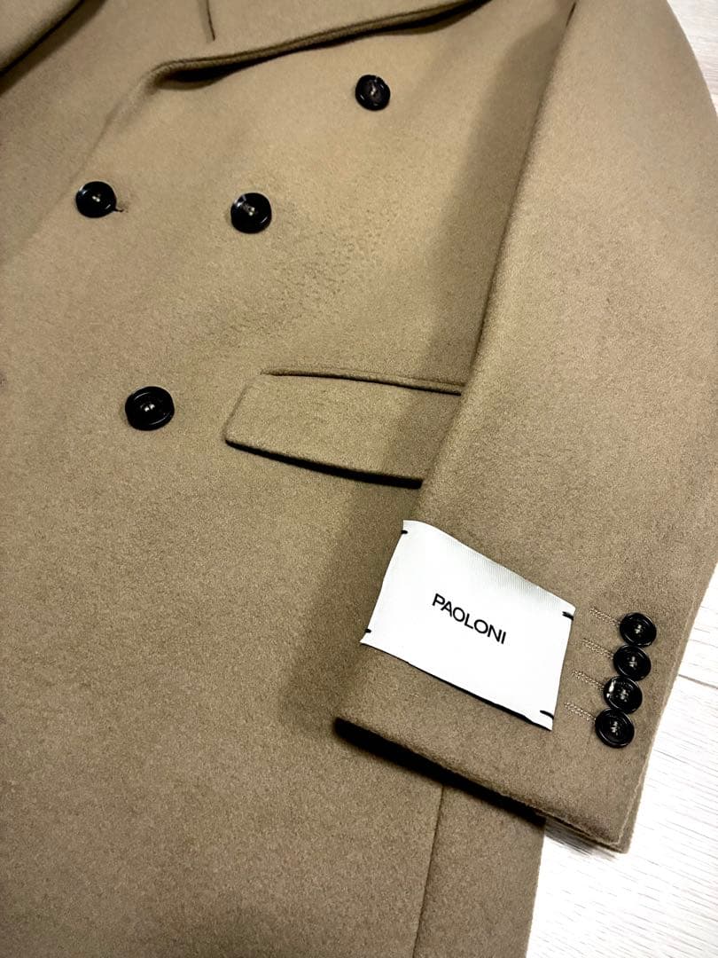 16.5万円　パオローニ　PAOLONI ダブル　チェスターロングコート