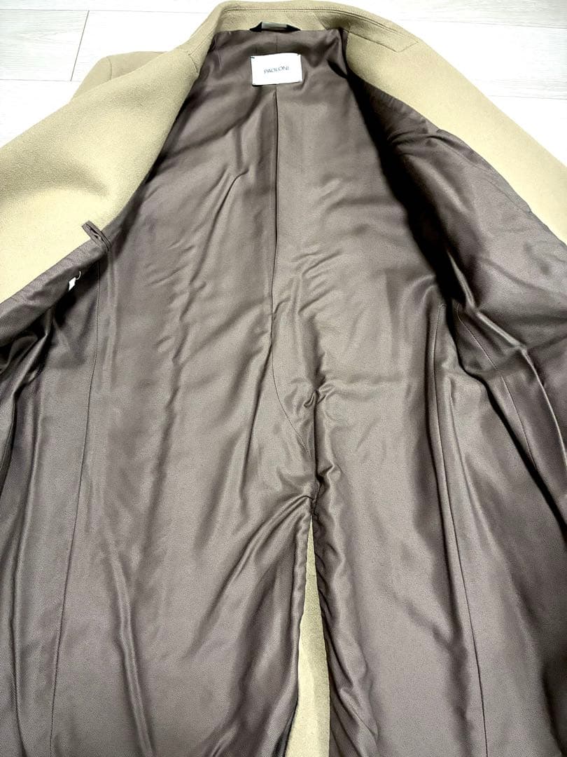 16.5万円　パオローニ　PAOLONI ダブル　チェスターロングコート