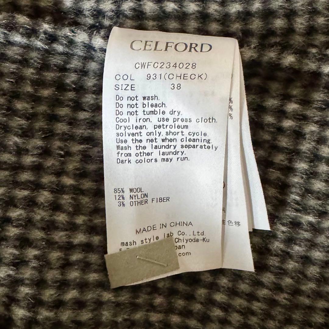 CELFORD / セルフォード ストール付きリバードレスコート 23秋冬
