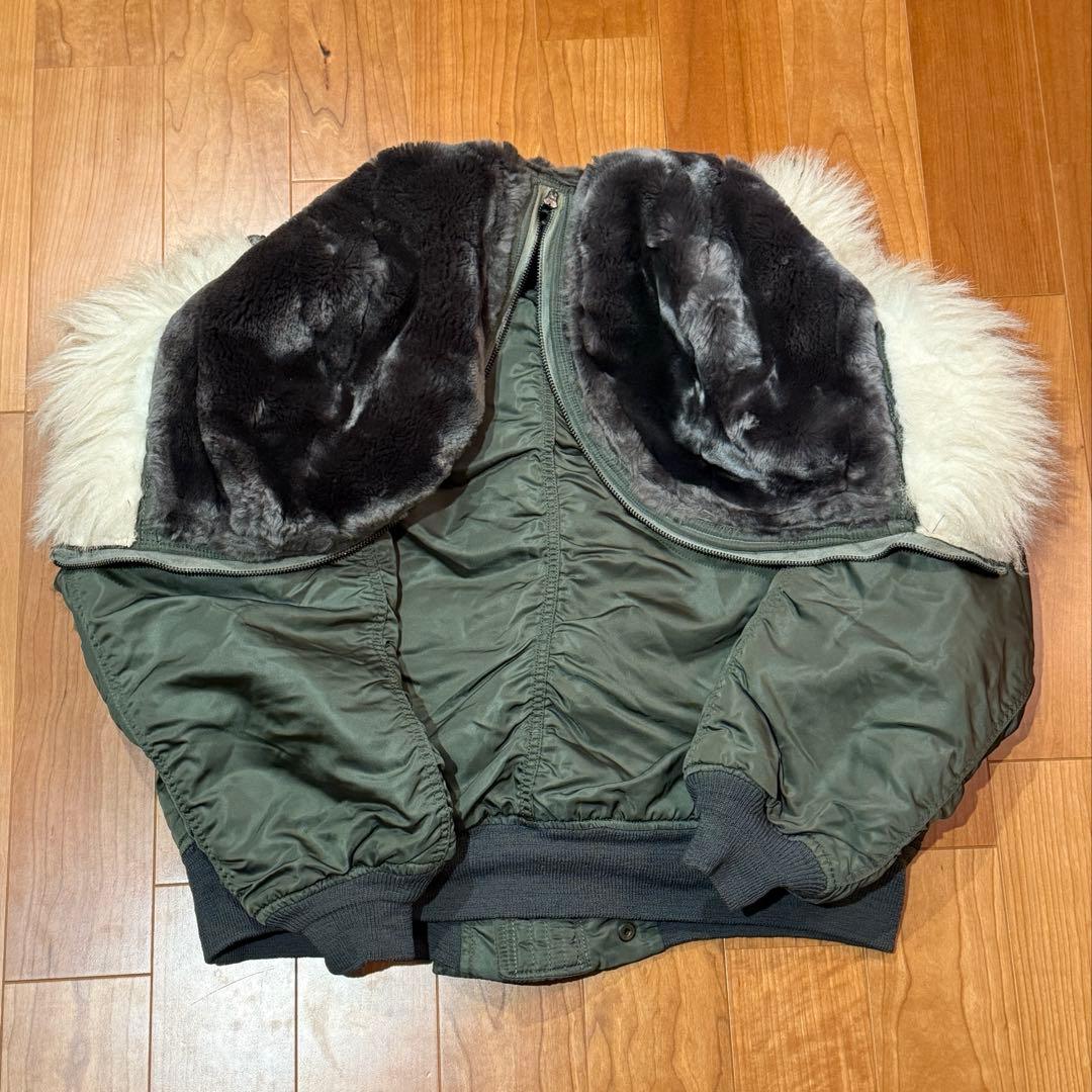 鏡餅　超美品 実物 81年 N-2B フライトジャケット USAF