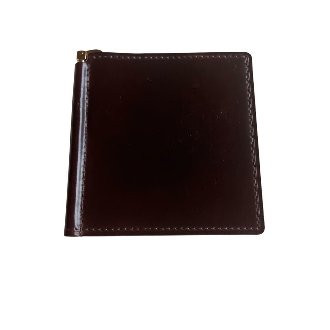 GANZO ガンゾ　マネークリップ　シェルコードバン　ホーウィン社　バーガンディ