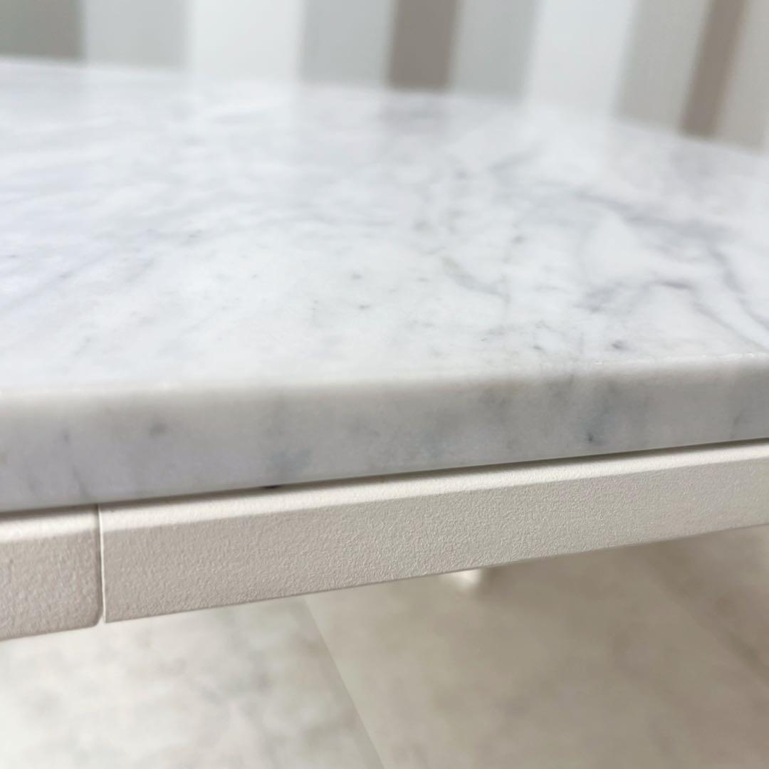 取付無料！ヴィトラ プレートテーブル 大理石天板 おしゃれホワイトミニテーブル✨