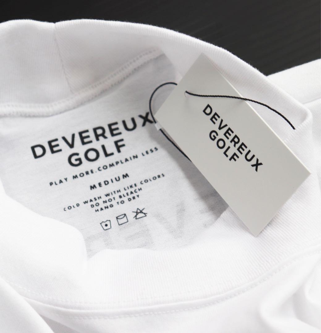 《デヴァローゴルフ》未使用 ロゴアソート チェッカーモックネックシャツ M