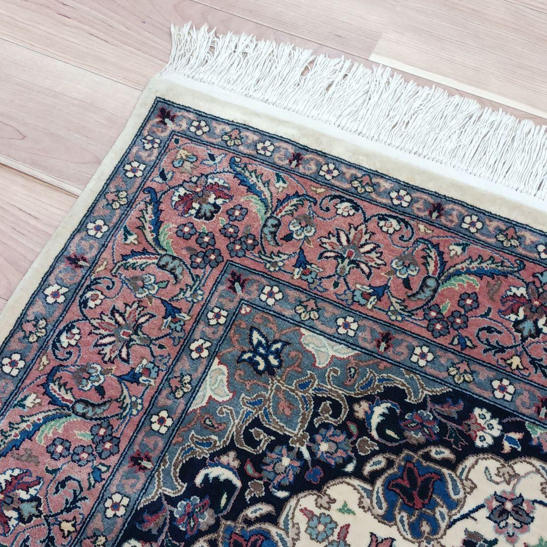 Y2954 高級 パキスタン産 ウール 手織り 大判 224×140㎝