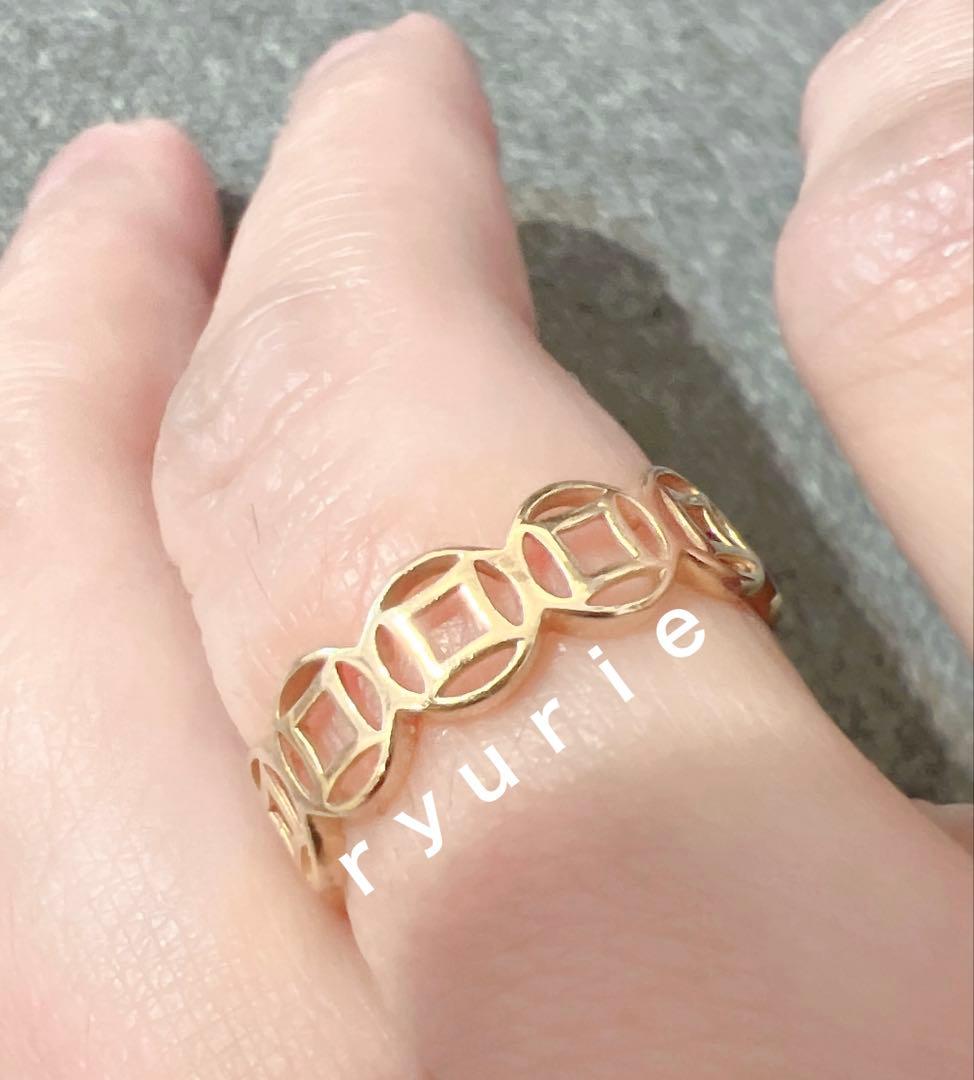 18金K18リングMONEY CATCHER ユニセックス マネーキャッチャー