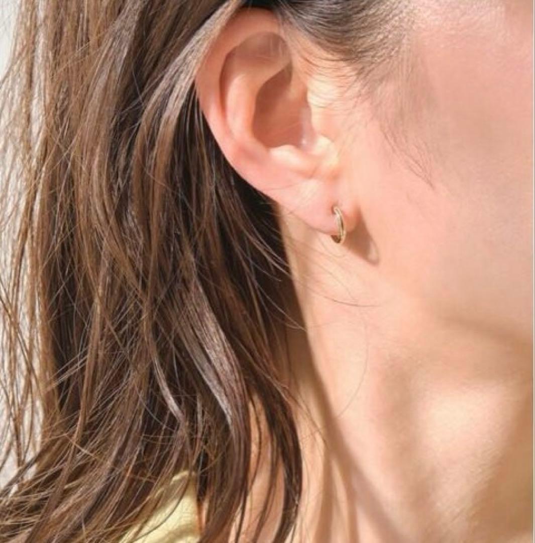 Phoebe/フィービィーィー【K10】ディアフープピアス　ローズゴールド