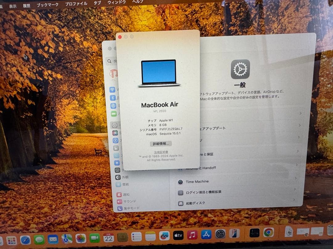 M1チップ　Apple MacBook Air (M1, 256GB, 8GB)