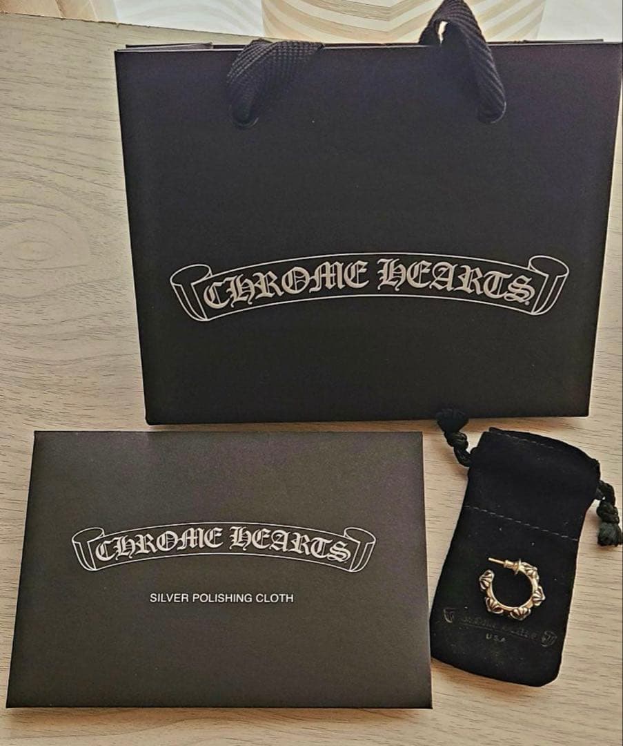 クロムハーツ CHクロスバンドフープ ピアス 片耳(1個)