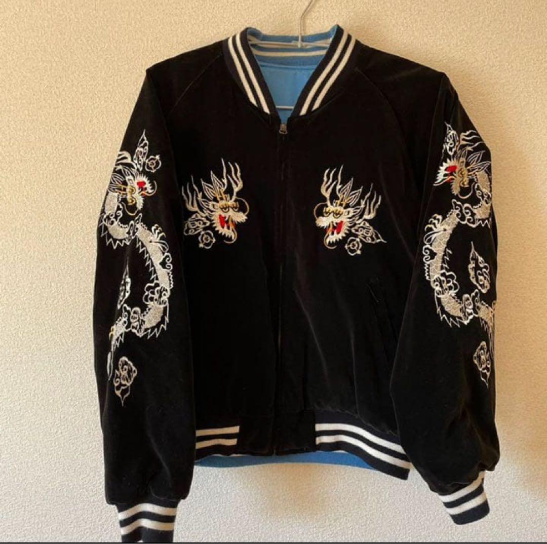 JUNGLE STORM スカジャン ベロア　リバーシブル