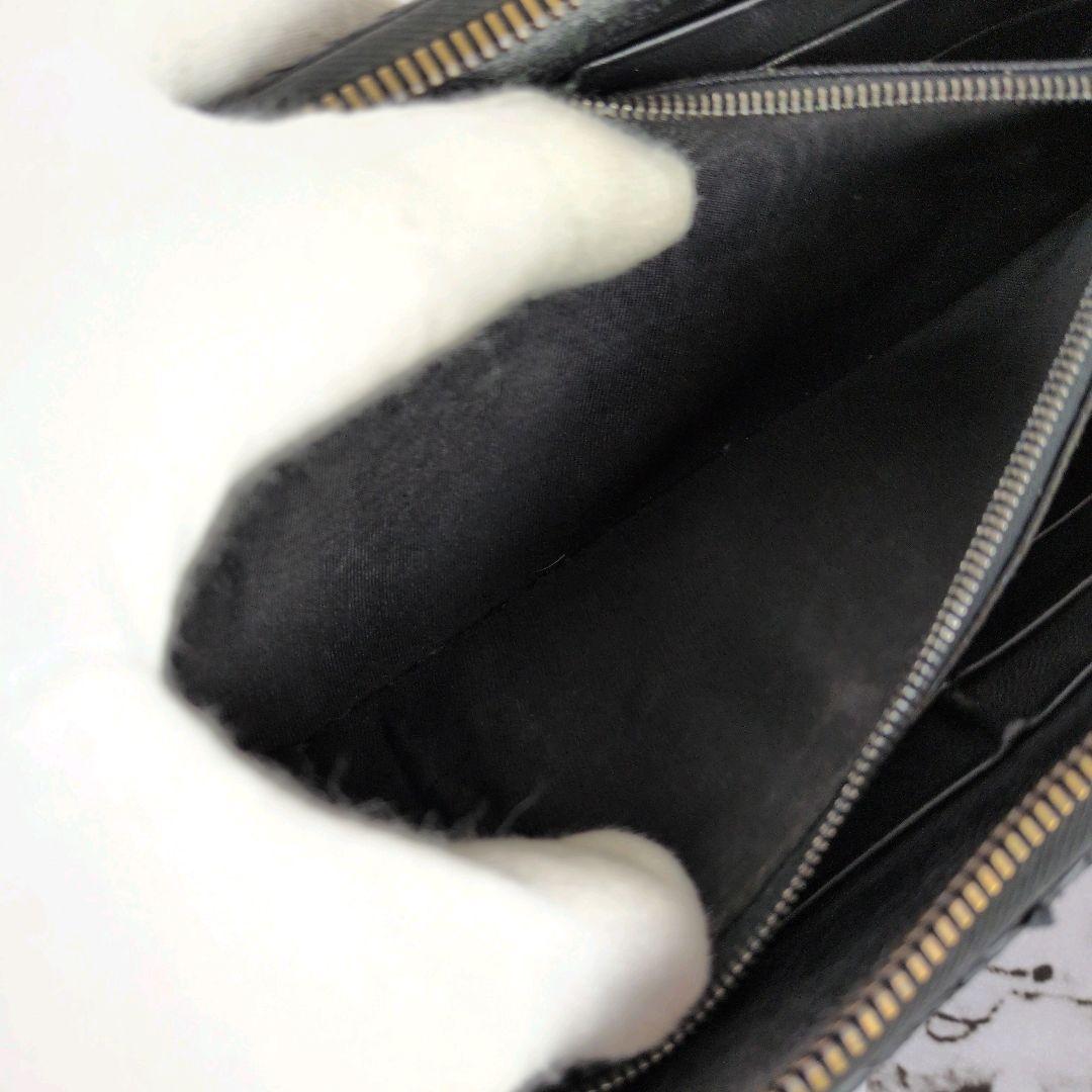 【美品】ボッテガヴェネタ☆パイソン　イントレチャート　ラウンドファスナー　長財布