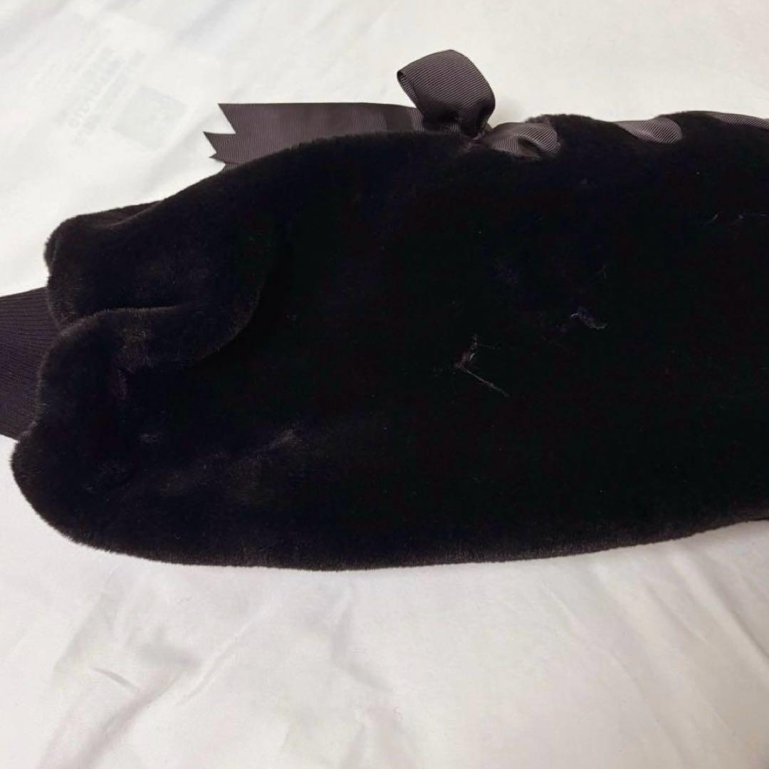 LIZLISA リボンうさみみファーブルゾン ブラック