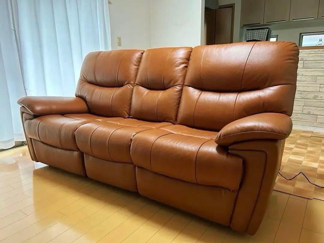 ヤマダオリジナル　3人掛け　電動リクライニングソファ　YES140001LBR