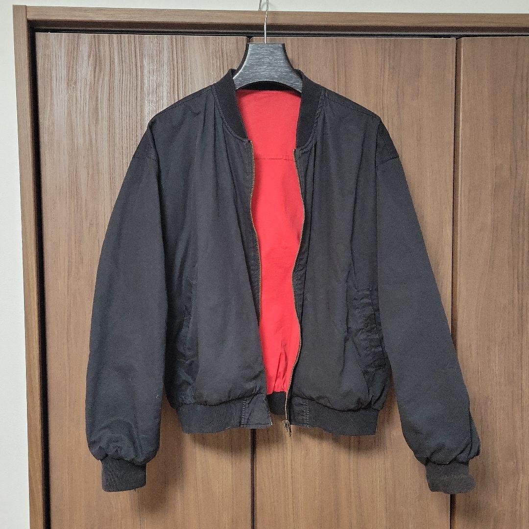 Marlboro リバーシブルボンバージャケット 黒/赤