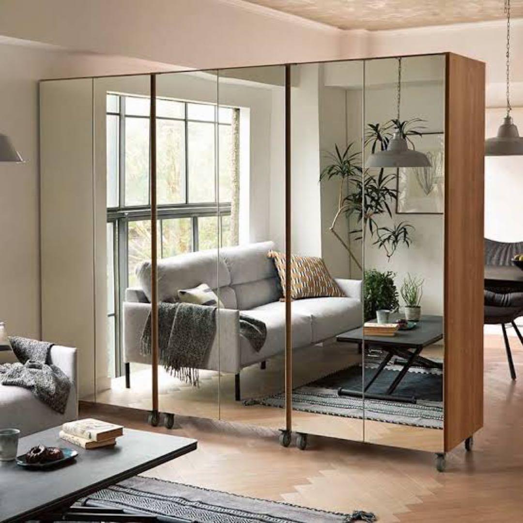 cohdinosミラークローゼット白二段