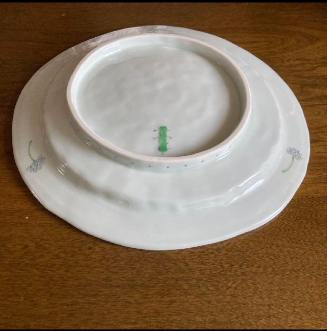 新品★藍水窯 大皿 山アジサイづくし