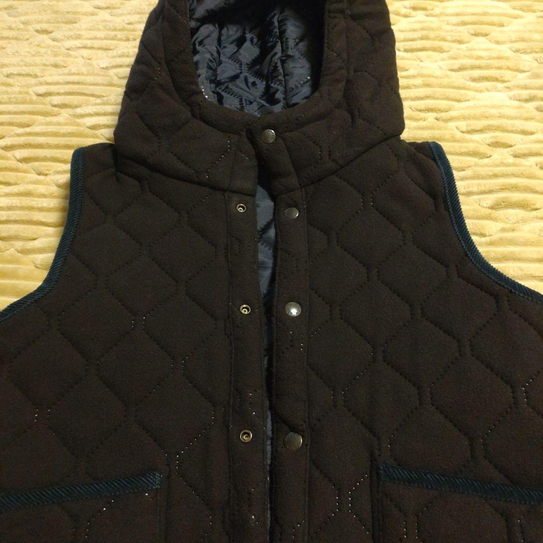 ARMEN アーメン リバーシブル フードキルティングベスト ネイビー