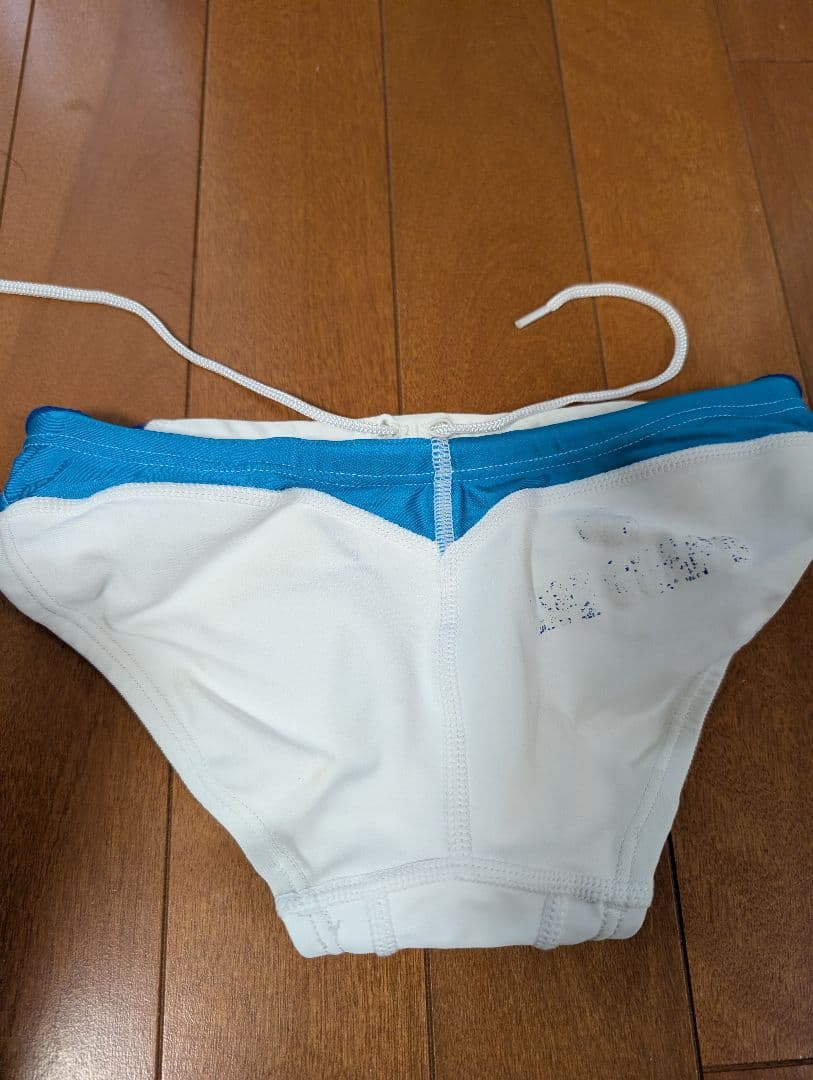 SPEEDO 競泳水着（競パン） Mサイズ ホワイト/ブルー