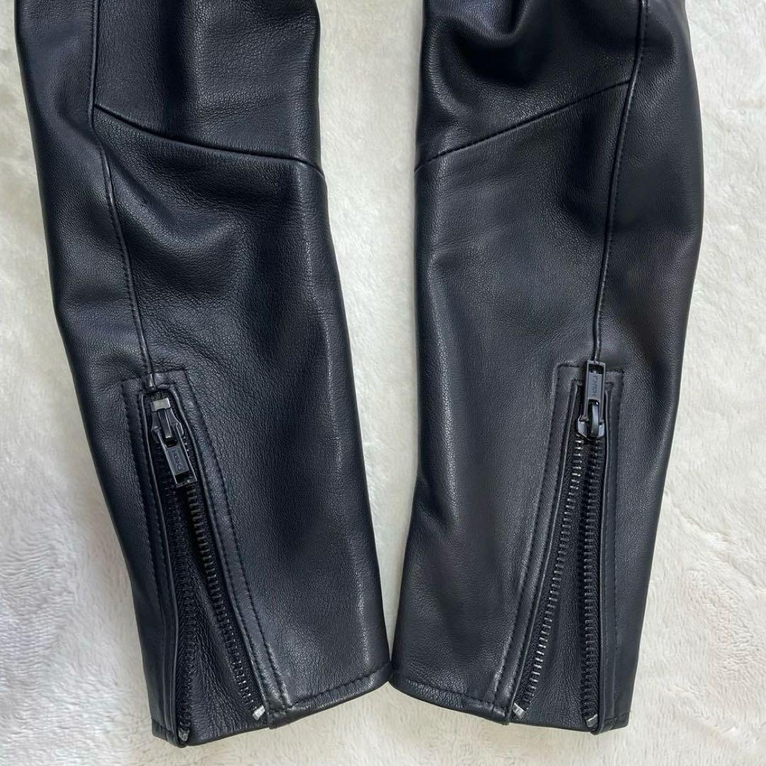 極美品✨エディフィス　ラムレザー　羊革　シングルライダース　M　黒　ダブルジップ