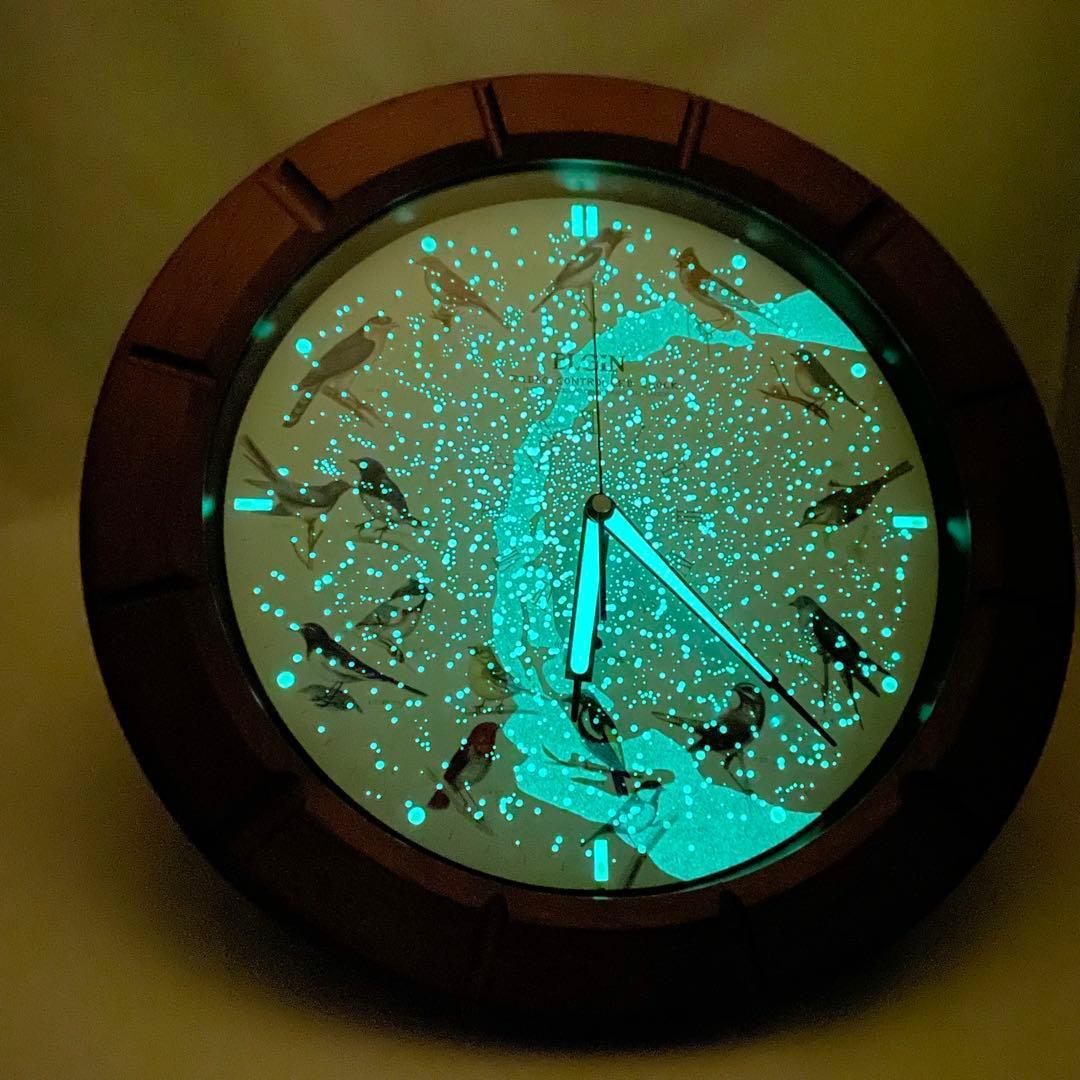 【ジャンク】ELGIN エルジン メロディ時計 電波時計 BS729 鳥の声