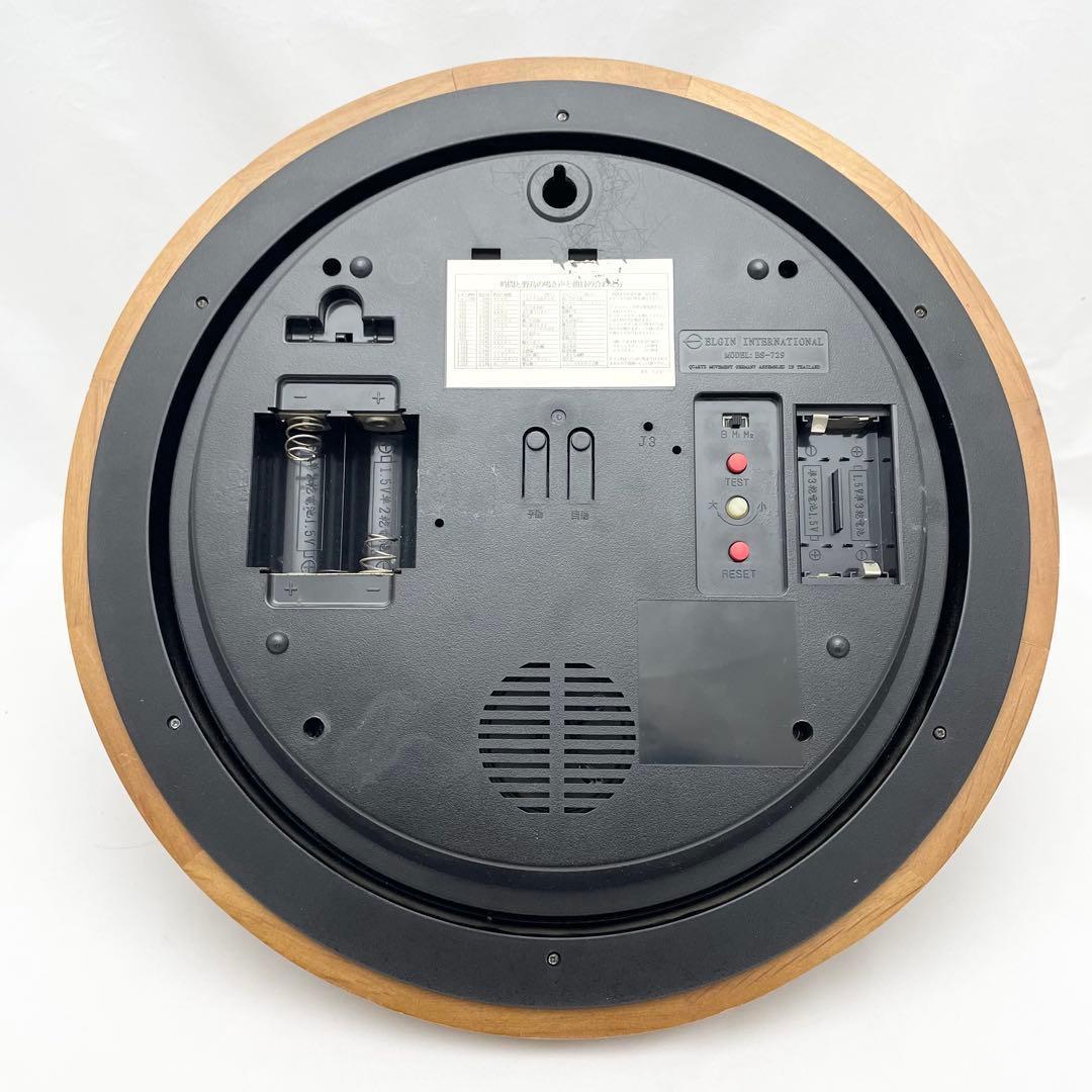 【ジャンク】ELGIN エルジン メロディ時計 電波時計 BS729 鳥の声