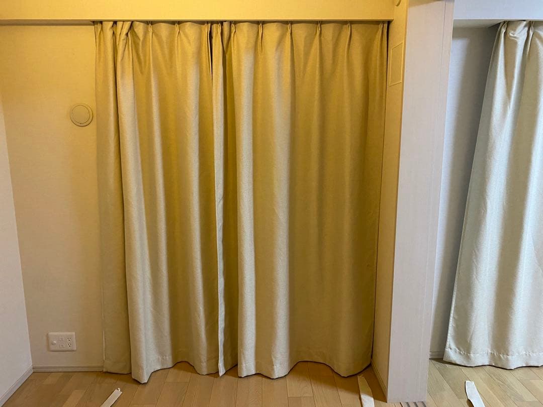 にぃ ！1級遮光カーテン長谷工施工野村不動産オハナ取り外したカーテンセット