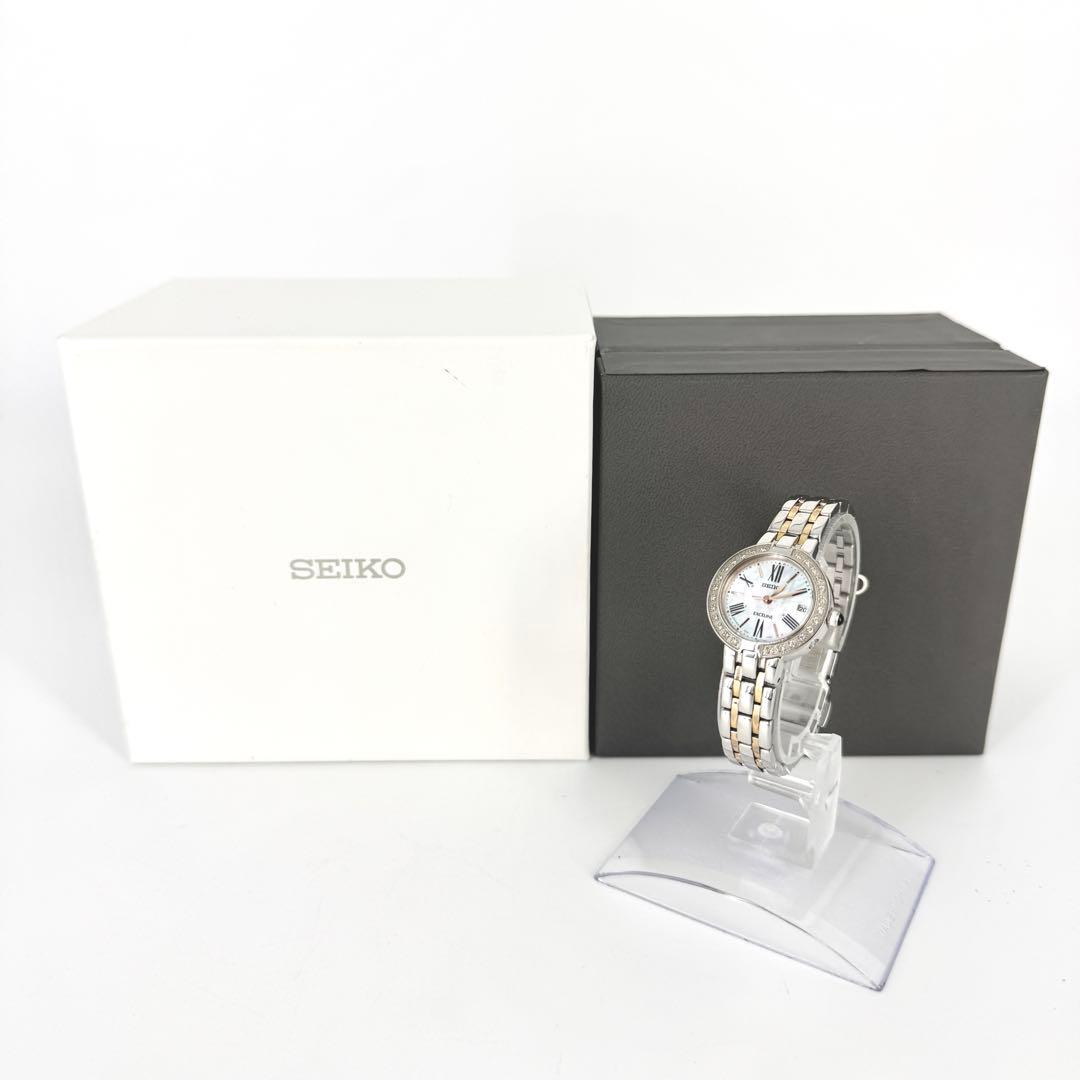 【保証書/箱/稼動品】SEIKO EXCELINE 26Pダイヤ　付属品完備