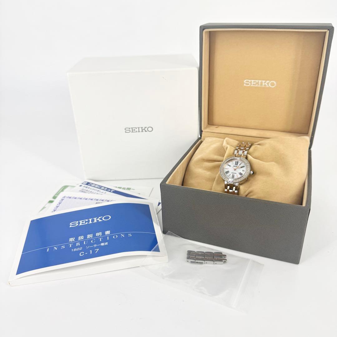 【保証書/箱/稼動品】SEIKO EXCELINE 26Pダイヤ　付属品完備