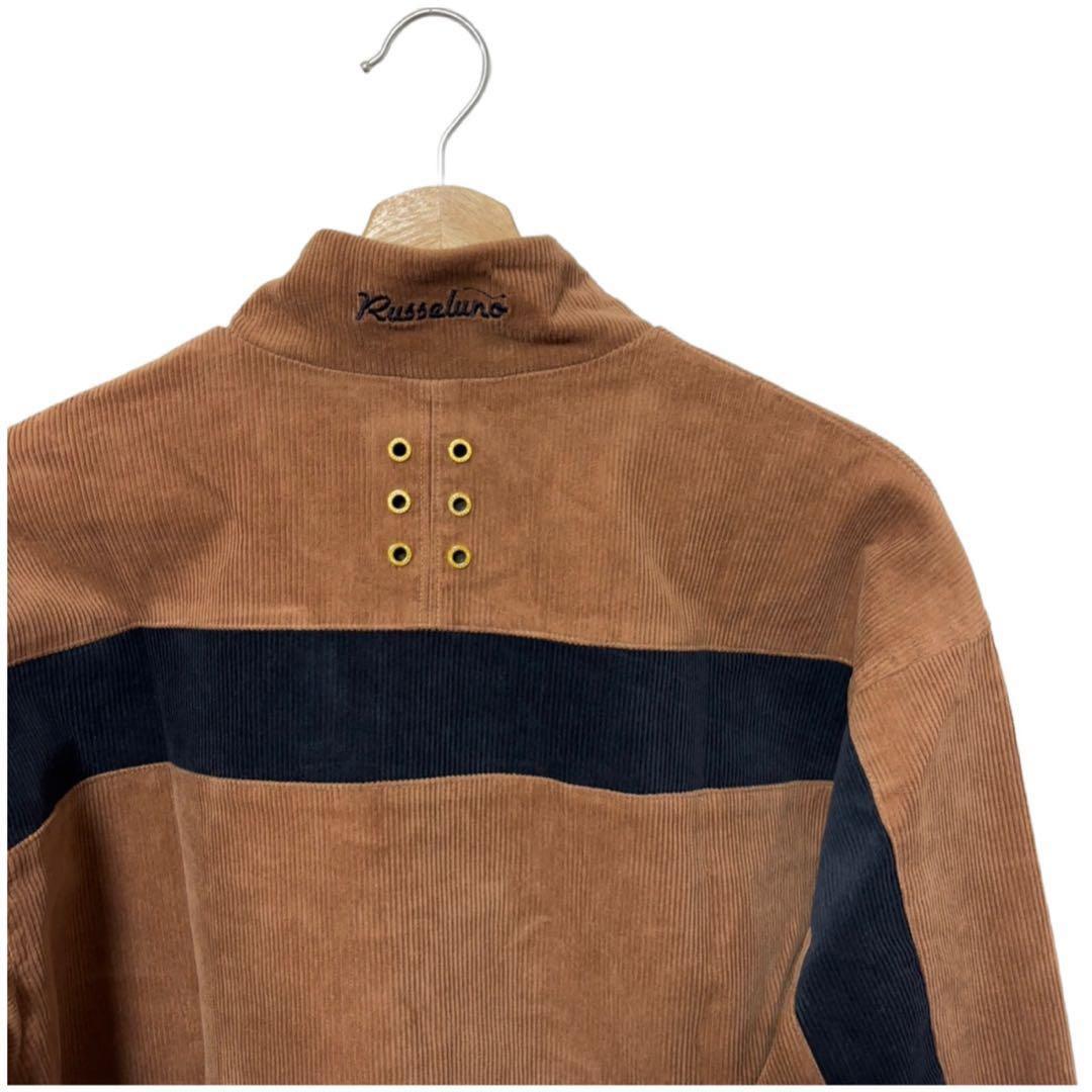 ラッセルノ ゴルフ キャディーバッグ コーデュロイ アノラック ブラウン M 4