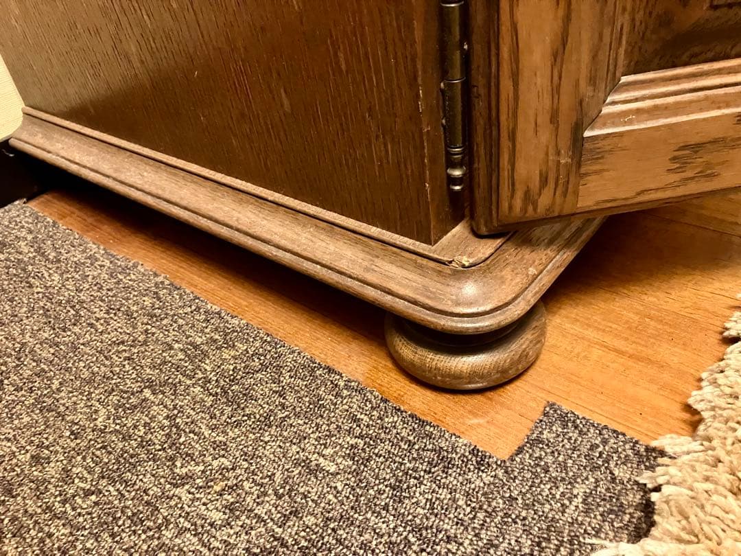 アンティーク　ベルギー製　ライティングデスク　　木製　鍵付き　収納力　大