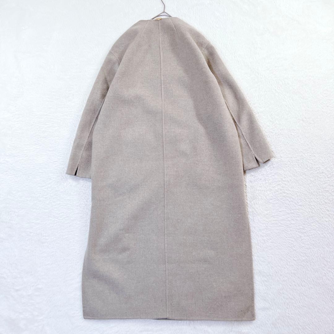 ドゥーズィエムクラス victorian リバーコート ノーカラー ベージュ