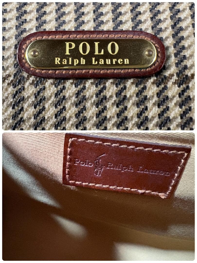 ヴィンテージ ラルフローレン 千鳥格子 チェック ボストンバッグ POLOレトロ