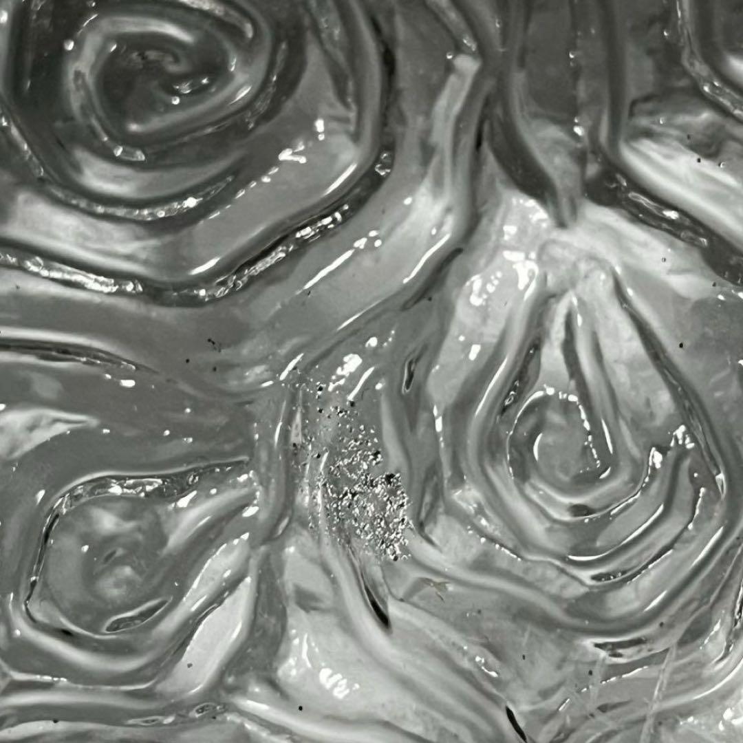 食器 お皿 ガラスプレート 4枚セット IVV ロゼット シルバー