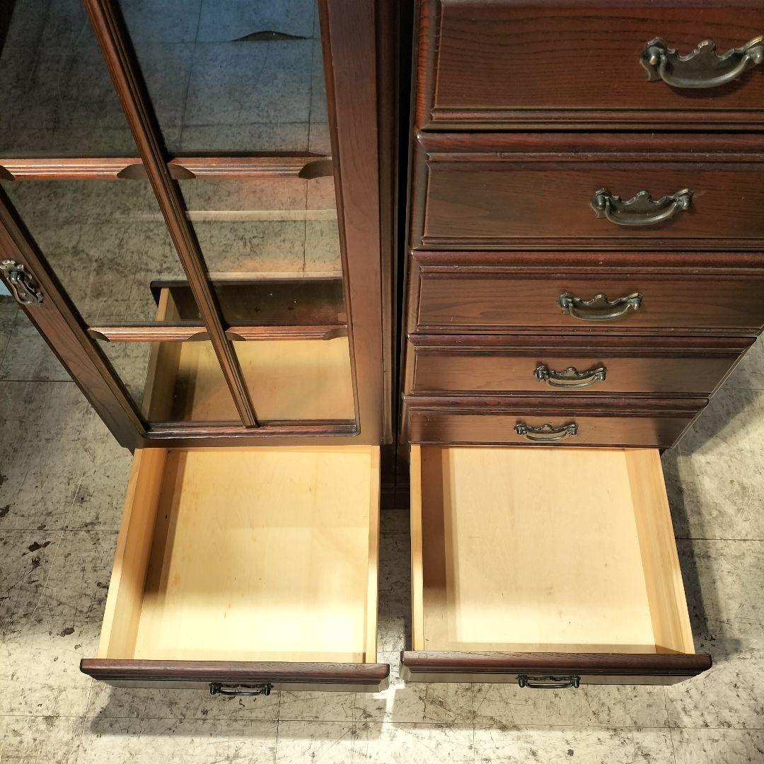 M♦ぽぽ送料込IDF太田長　Atlanta　7段チェストキャビネット　栗材