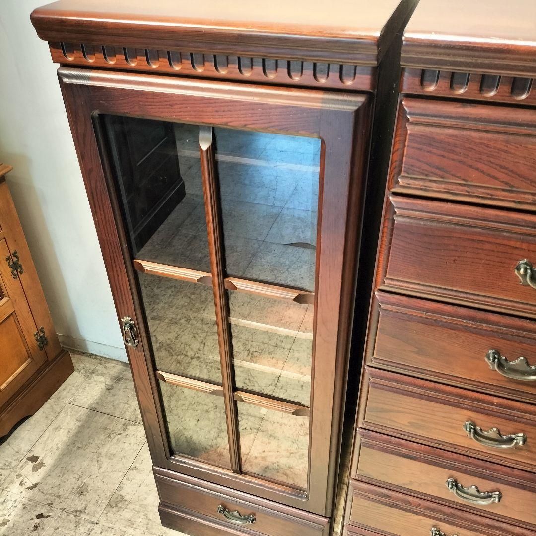 M♦ぽぽ送料込IDF太田長　Atlanta　7段チェストキャビネット　栗材