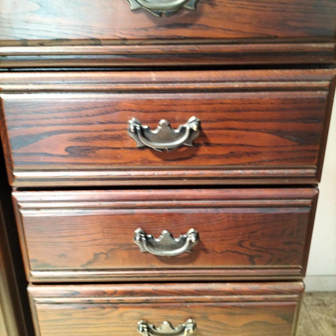 M♦ぽぽ送料込IDF太田長　Atlanta　7段チェストキャビネット　栗材