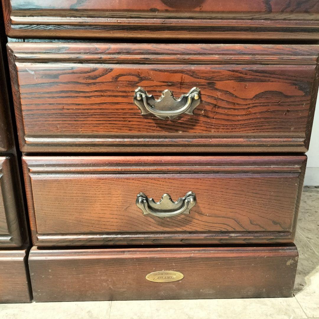 M♦ぽぽ送料込IDF太田長　Atlanta　7段チェストキャビネット　栗材