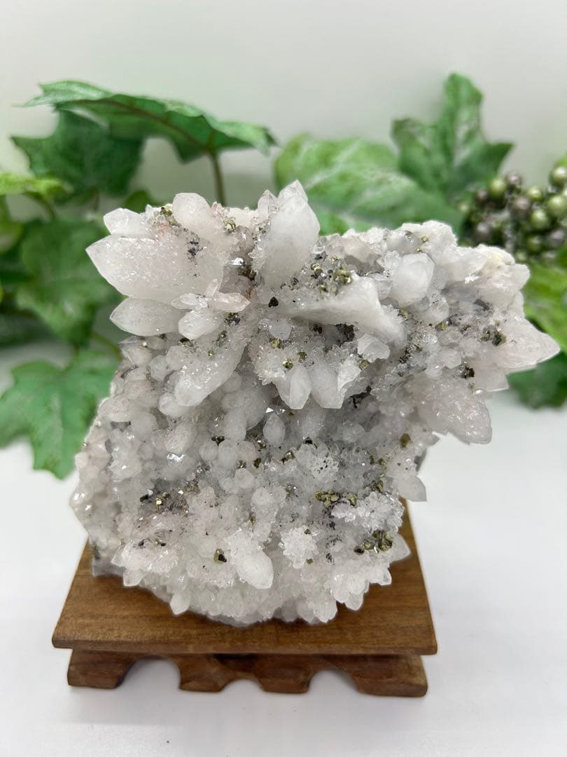 天然石水晶とパイライト共生原石　No.658