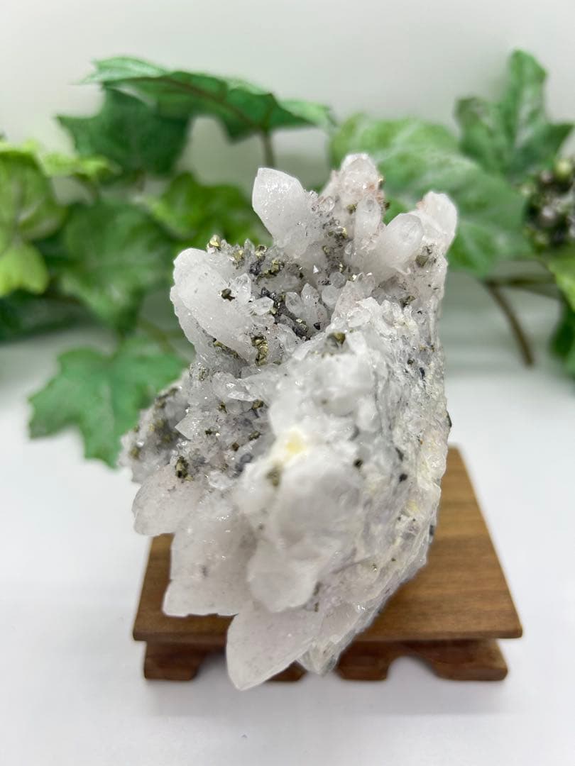 天然石水晶とパイライト共生原石　No.658