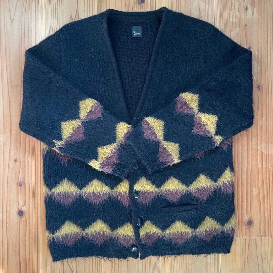 超美品 厚手 psicom サイコム モヘア カーディガン M