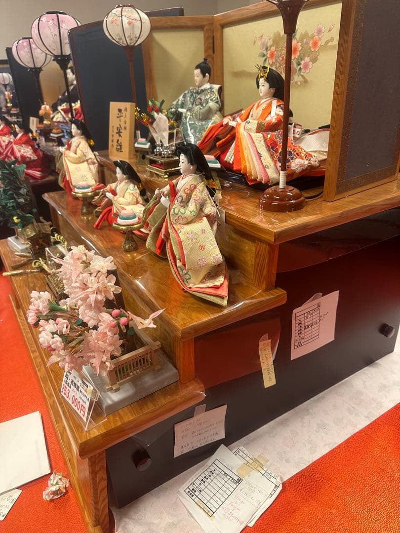 雛人形 五人飾り 三段飾り 親王飾り 三人官女付き 新品未使用